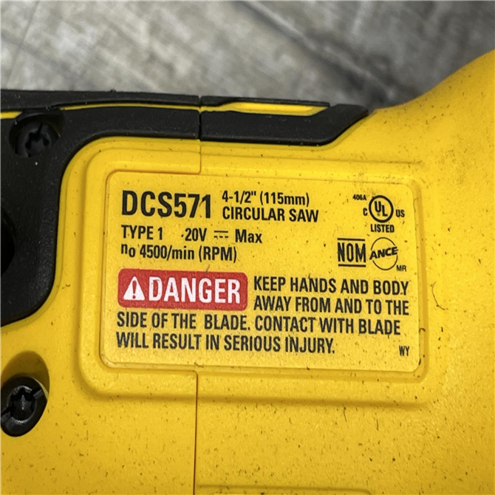 AS-IS DEWALT ATOMIC 20V MAX Cordless Brushless 4-1/2 in. Circular Saw (Tool Only)