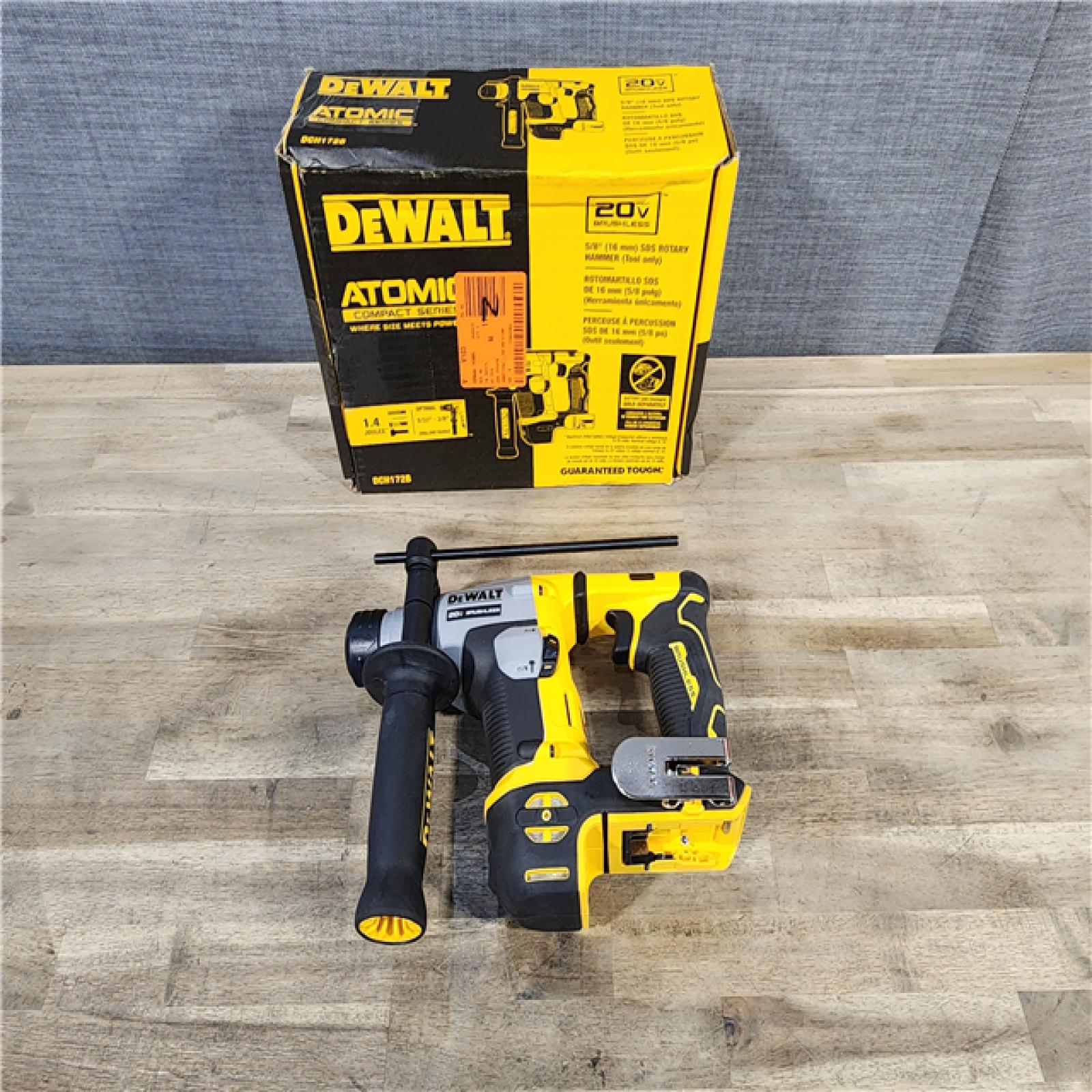 HOUSTON LOCATION - AS-IS Dewalt DCH172B MAX Atomic 20V 5/8 Inch Brushless Cordless SDS Plus Rotary Hammer (Tool Only)