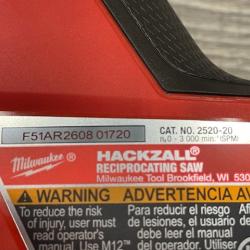 AS-IS Milwaukee FUEL 12V Lithium-Ion Brushless Cordless HACKZALL Reciprocating Saw Kit