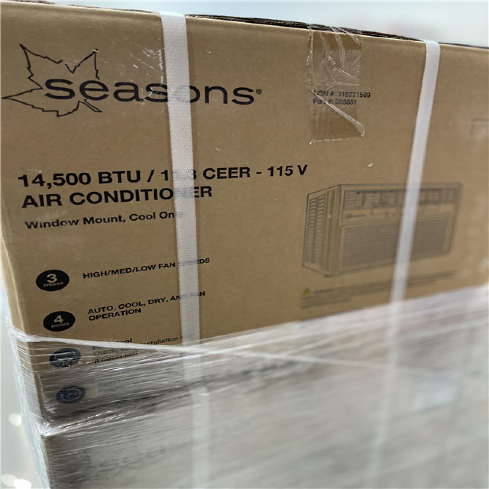 DALLAS LOCATION- NEW!- Seasons 14 500 BTU 115 V Window Cool-Only Air Conditioner PALLET (6 UNITS)