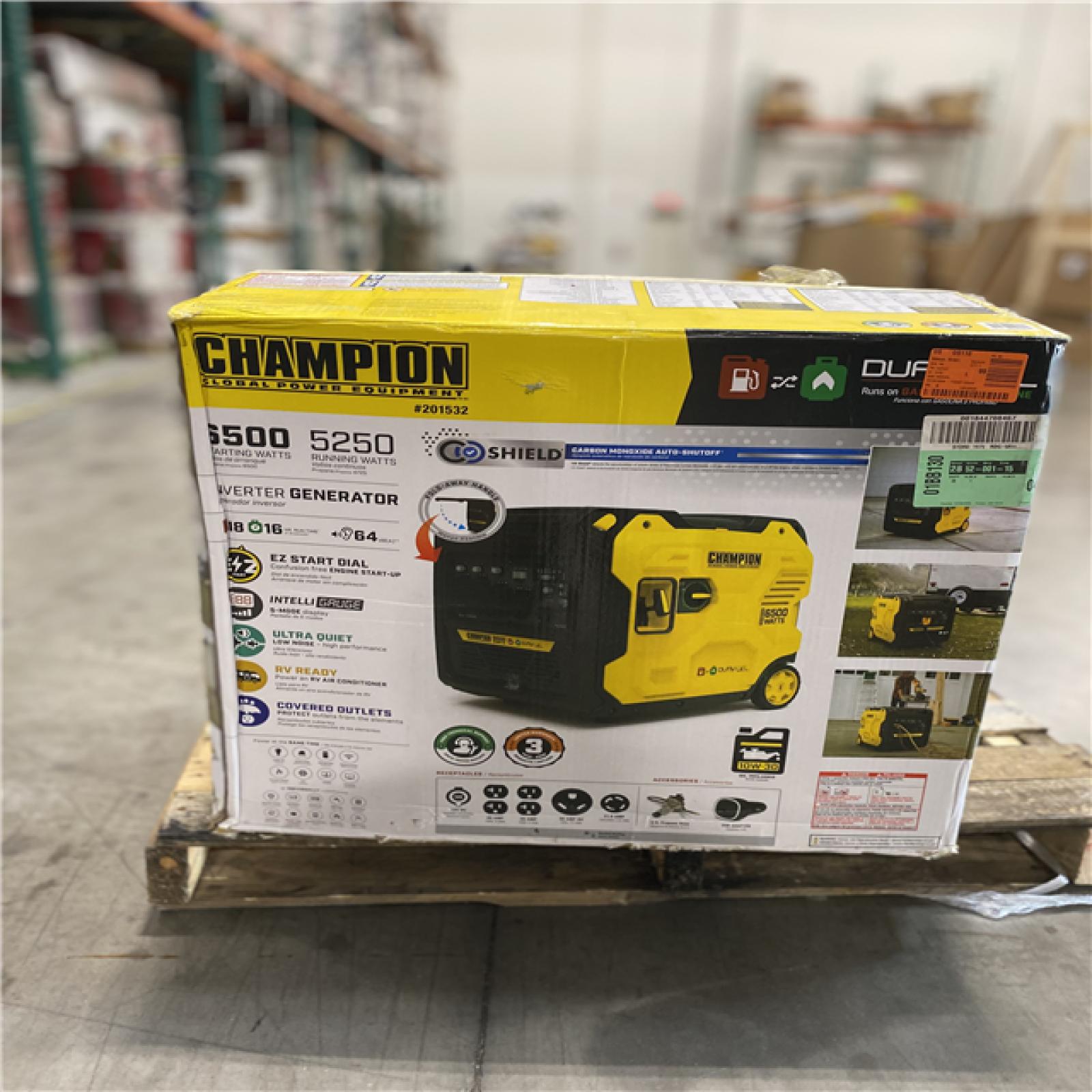 Dallas Location - As-Is Champion 201532 6500W Dual Fuel Inverter Generator