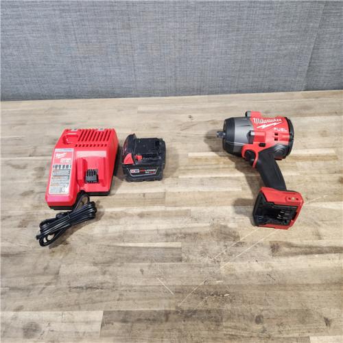 HOUSTON LOCATION - AS-IS Milwaukee M18 1/2 in. Cordless Brushless High Torque Impact Wrench Kit (Battery & Charger)