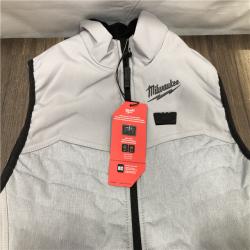 AS-IS Milwaukee Women's Medium  12V Lithium-Ion Cordless AXIS Gray Heated Vest Kit