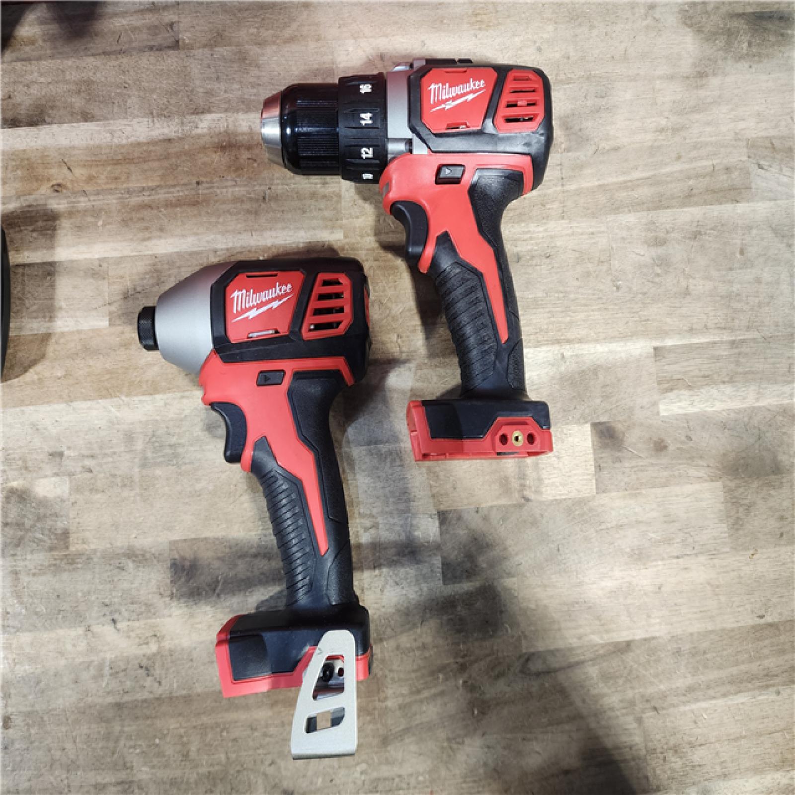 HOUSTON LOCATION - AS-IS Milwaukee 18V Cordless Brushed 2-Tool Drill/Driver and Impact Driver Kit
