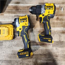 HOUSTON LOCATION - AS - IS DEWALT 20V Lithium-Ion Cordless 2-Tool Combo Kit with 8 Ah Battery  4 Ah Battery and Charger
