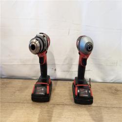 AS-IS- Milwaukee M18 Brushed Cordless (2-Tool) Drill/Driver and Impact Driver Kit