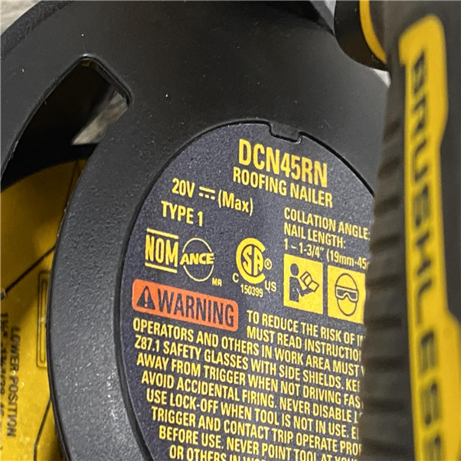 AS-IS DEWALT 20V MAX 15-Degree Electric Cordless Roofing Nailer (Tool Only)