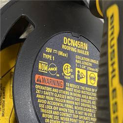 AS-IS DEWALT 20V MAX 15-Degree Electric Cordless Roofing Nailer (Tool Only)