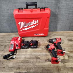 HOUSTON LOCATION - AS-IS MILWAUKEE FUEL 18V Lithium-Ion Brushless Cordless Hammer Drill and Impact Driver Combo Kit