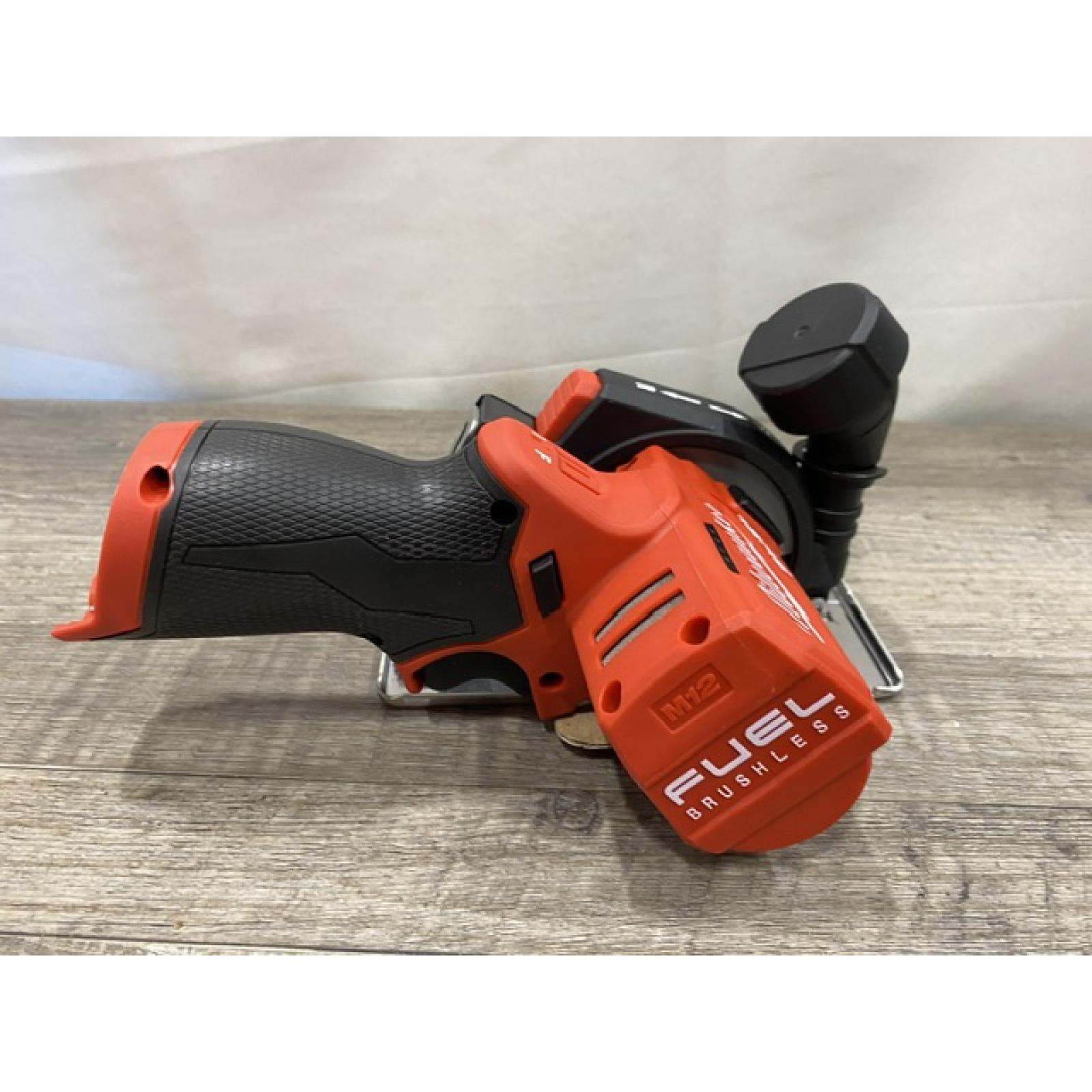 AS-IS Milwaukee  FUEL 12V Lithium-Ion Brushless Cordless 3 in. Cut Off Saw (Tool-Only)
