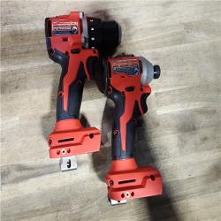 HOUSTON LOCATION - AS-IS Milwaukee M18 18V Lithium-Ion Brushless Cordless Compact Drill/Impact Combo Kit (2-Tool) W/(2) 2.0 Ah Batteries, Charger & Bag