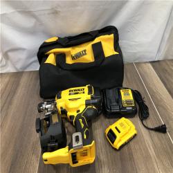 AS-IS DEWALT 20V MAX Lithium-Ion 15-Degree Electric Cordless Roofing Nailer Kit