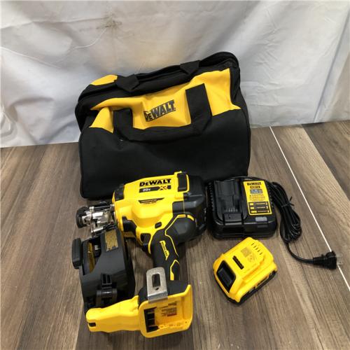 AS-IS DEWALT 20V MAX Lithium-Ion 15-Degree Electric Cordless Roofing Nailer Kit