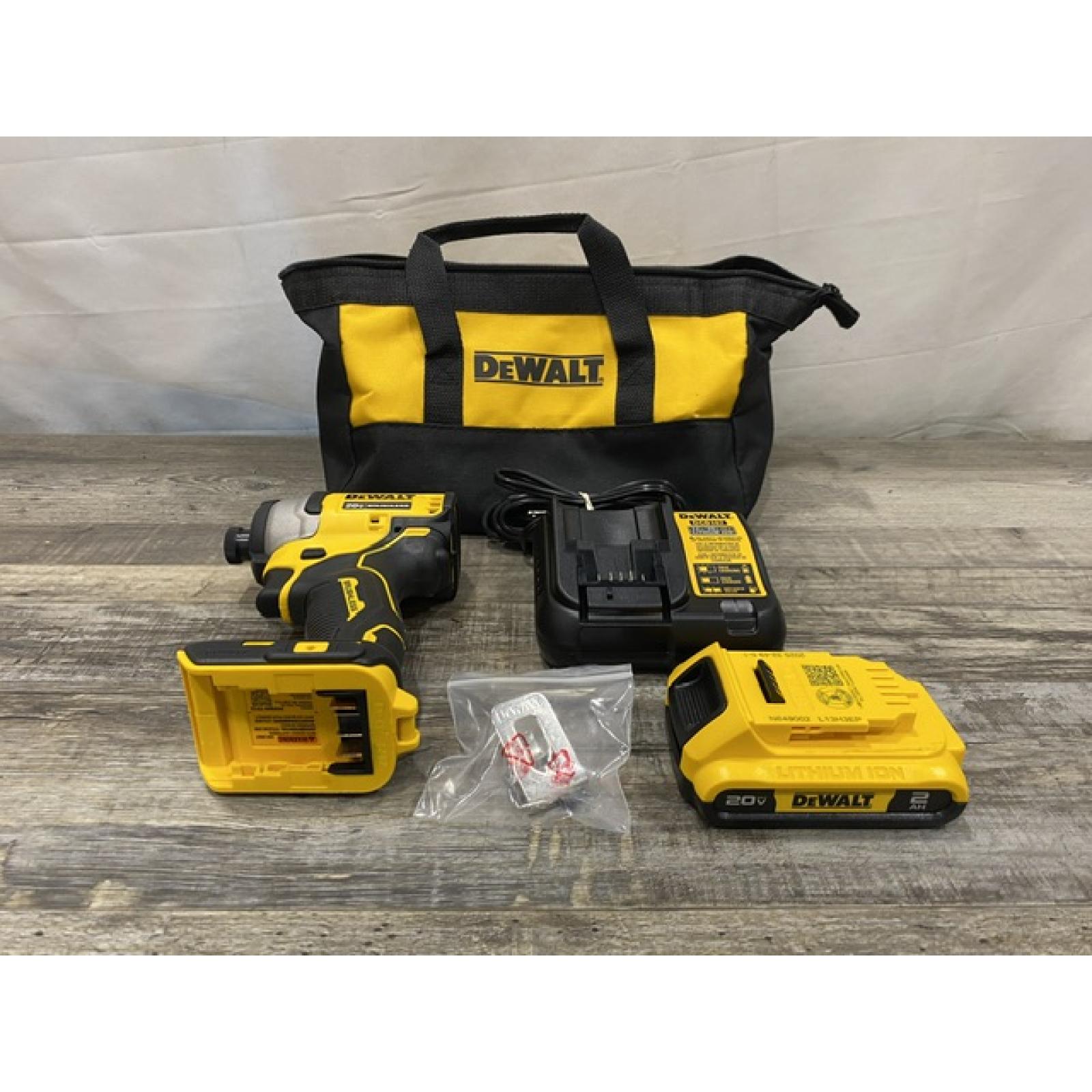 AS-IS DEWALT Atomic 20V Max Lithium-Ion Brushless Cordless Compact 1/4 in. Impact Driver Kit