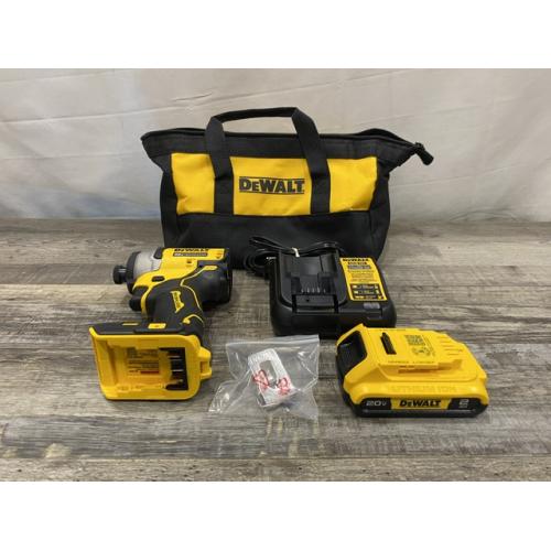 AS-IS DEWALT Atomic 20V Max Lithium-Ion Brushless Cordless Compact 1/4 in. Impact Driver Kit