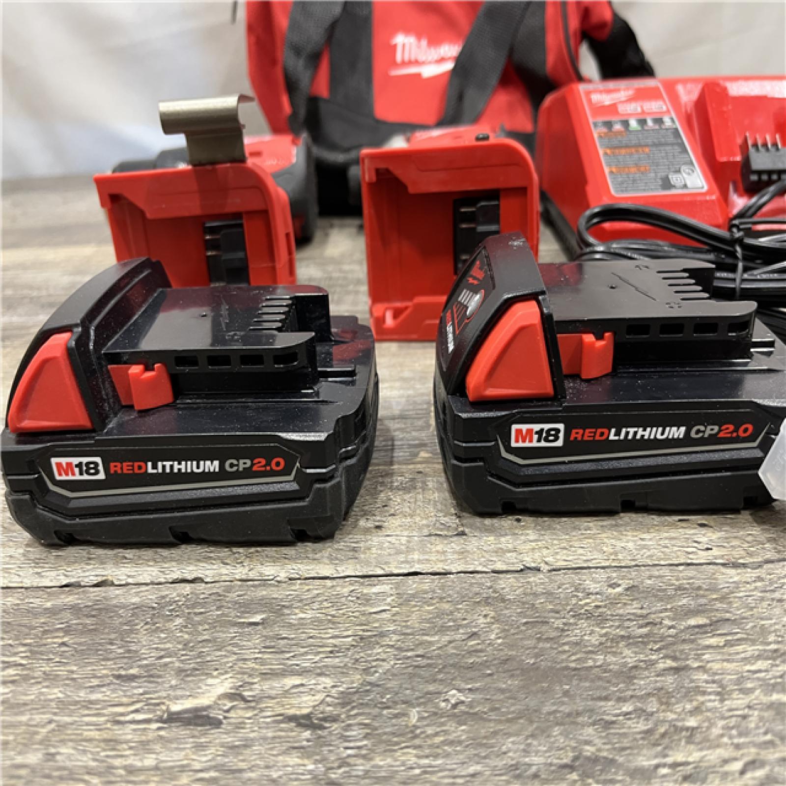 AS-IS Milwaukee 18V Lithium-Ion Brushless Cordless Compact Drill/Impact Combo Kit
