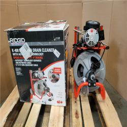 CALIFORNIA AS-IS K-400 POWERED DRAIN CLEANER WITH AUTOFEED TECHNOLOGY