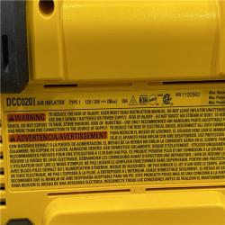 AS-IS DEWALT 20V MAX Cordless Electric Portable Inflator (Tool Only)