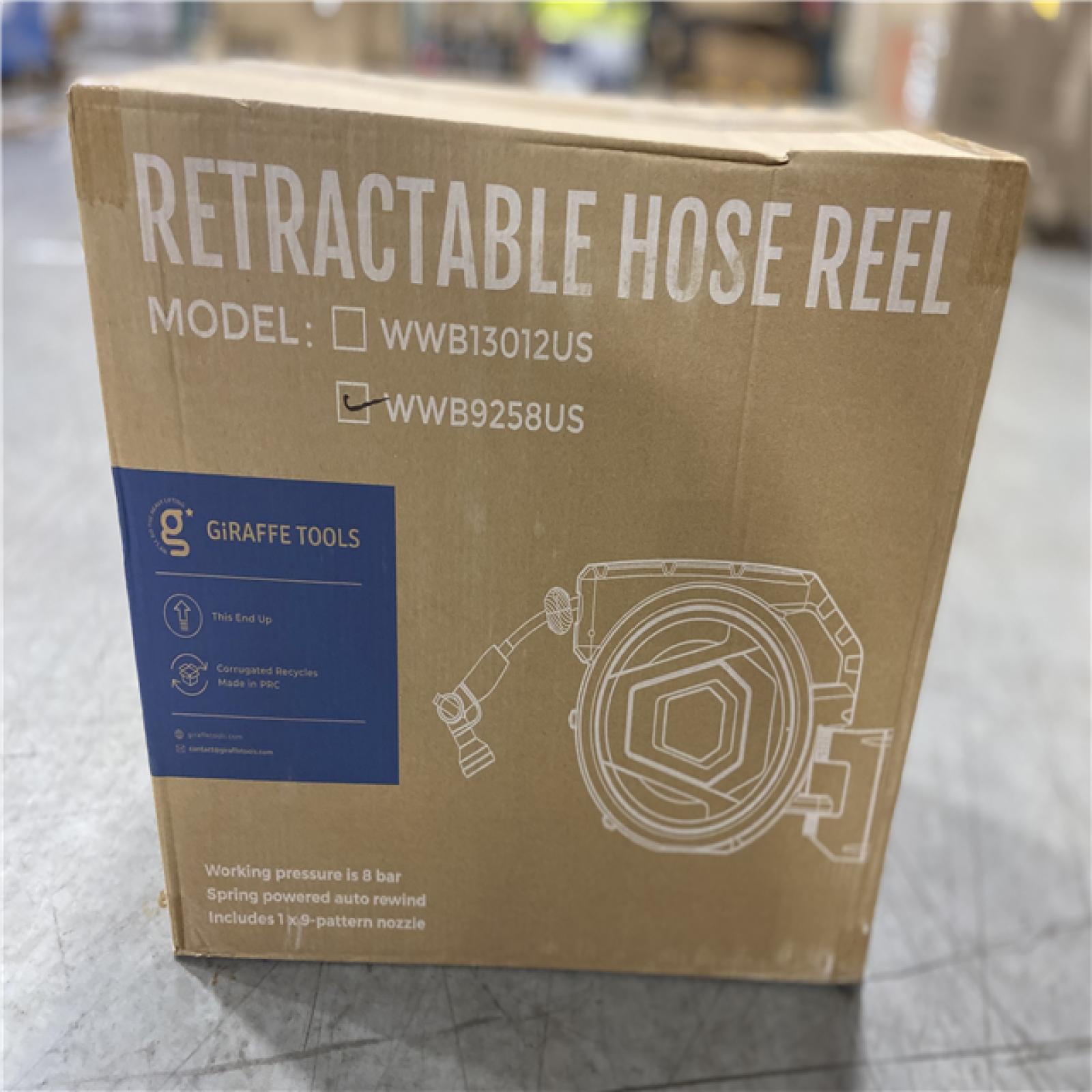 NEW! - Giraffe Tools Giraffe Tools Premium Instant Glide Retractable Garden Hose Reel 5/8in 90ft