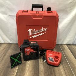 AS-IS Milwaukee 12-Volt Lithium-Ion Cordless Green 250 ft. 3-Plane Laser Level Kit