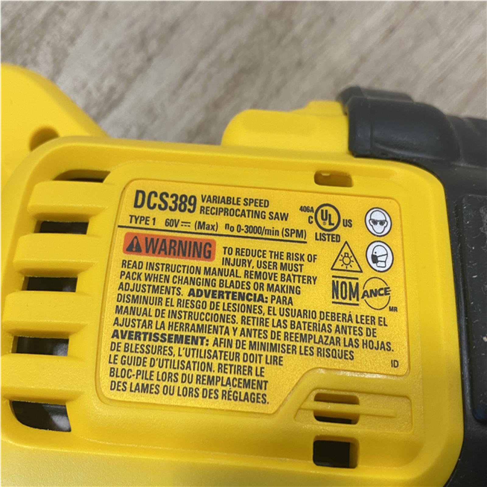 AS-IS DEWALT FLEXVOLT 60V MAX Cordless Brushless Reciprocating Saw (Tool Only)