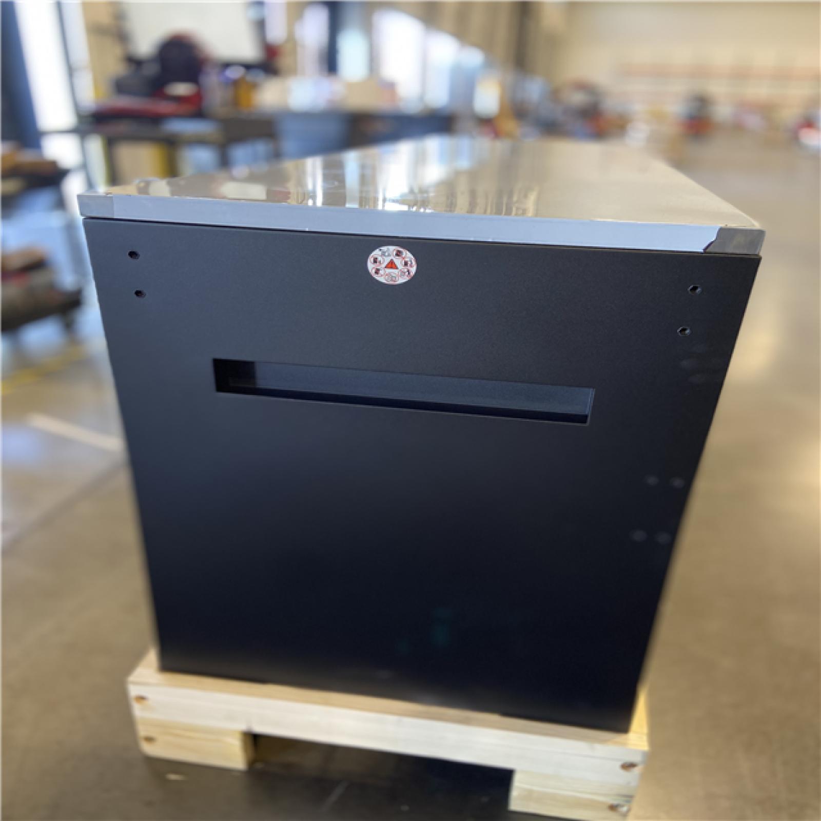 DALLAS LOCATION - Husky 84 in. W x 24 in. D 9-Drawer Heavy-Duty Mobile Workbench with Stainless Steel Top in Matte Black