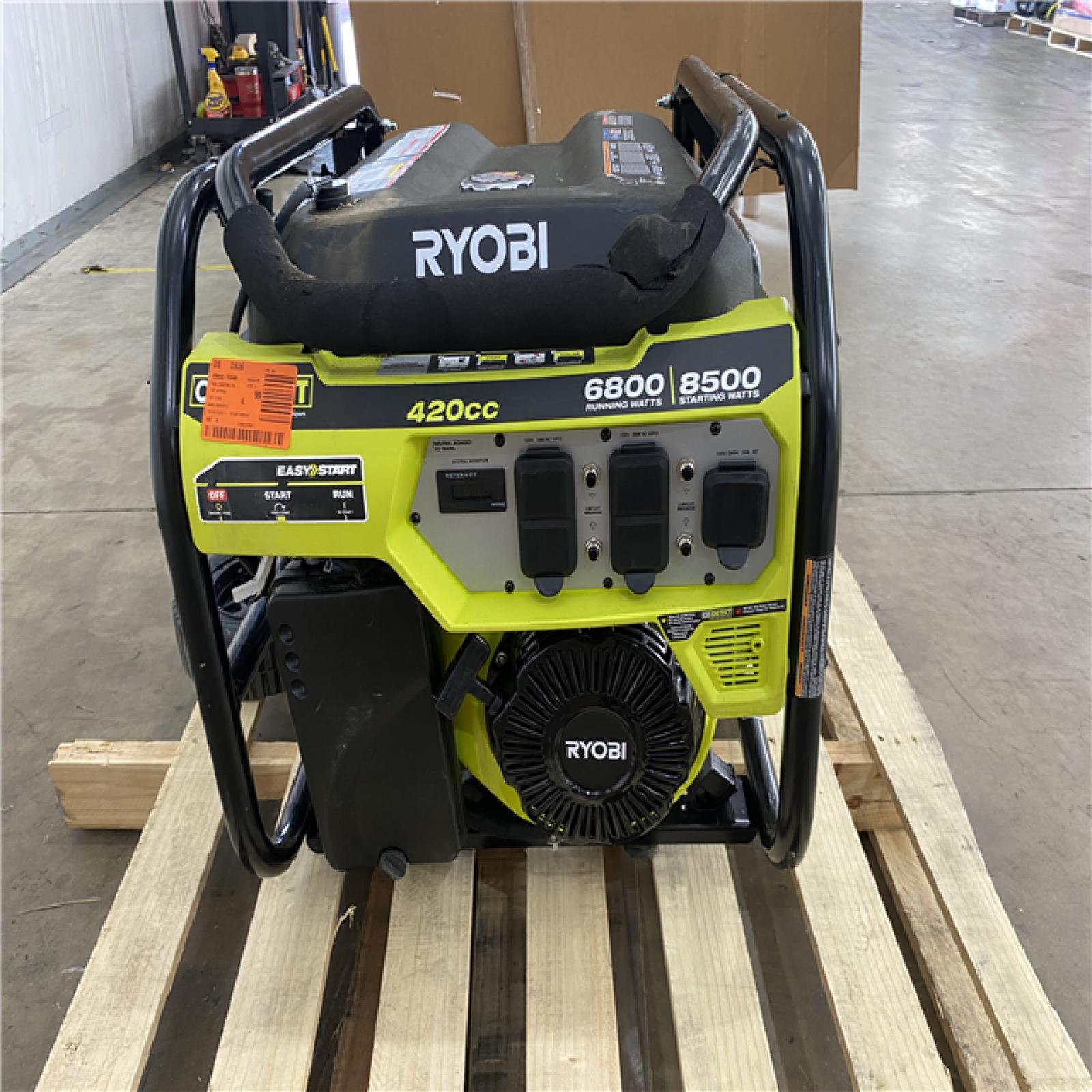 Houston Location - AS-IS Ryobi 6,800 Running Watt Generator