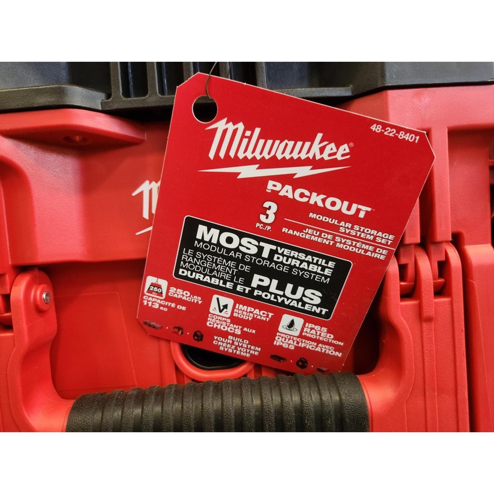 Phoenix NEW Milwaukee PACKOUT 22 in. Rolling Tool Box  22 in. Large Tool Box and 22 in. Medium Tool Box ProSystem Low Profile Handle