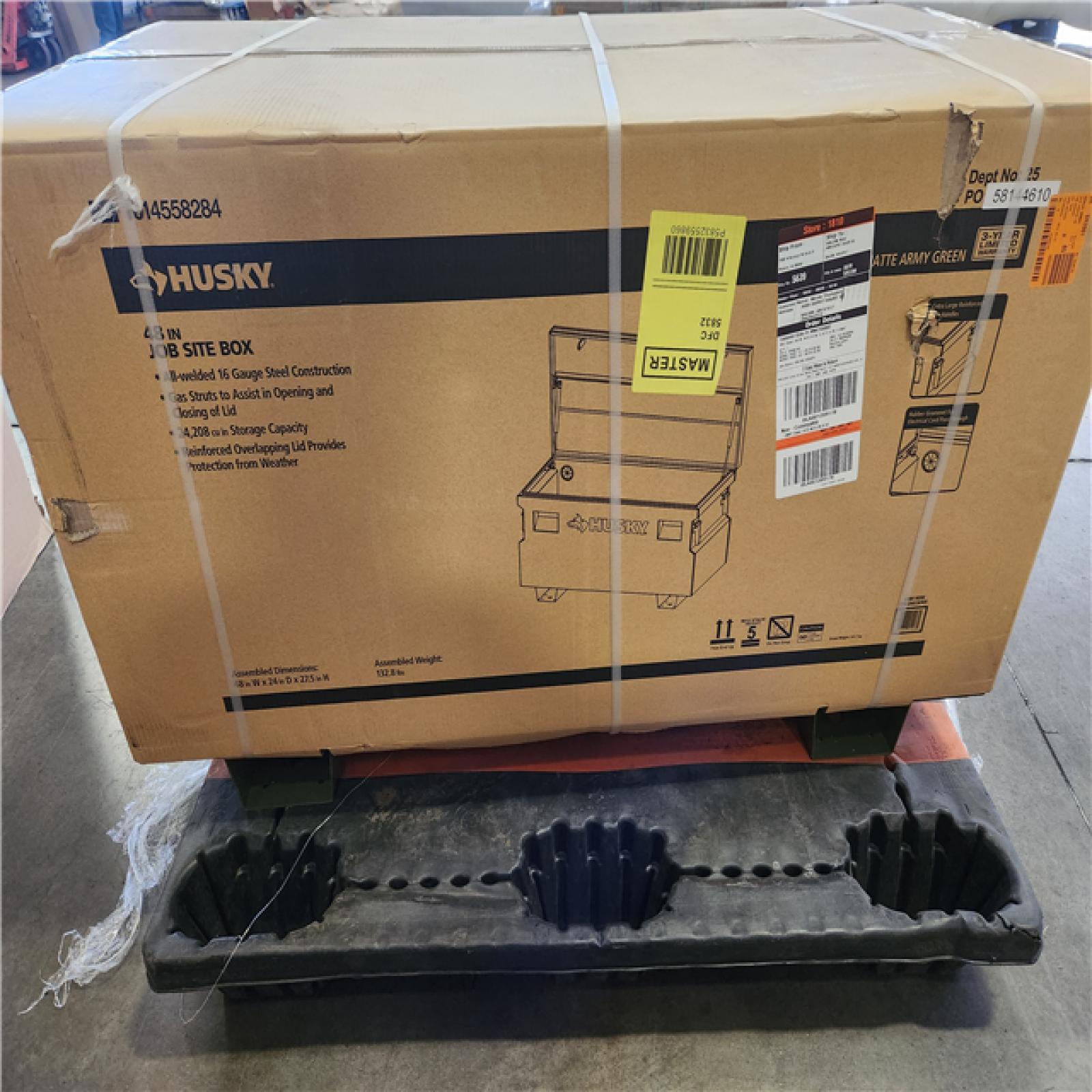 Phoenix NEW Husky 48 in. W x 24 in. D x 27.6 in. H Matte Army Green Steel Jobsite Box (SEALED)