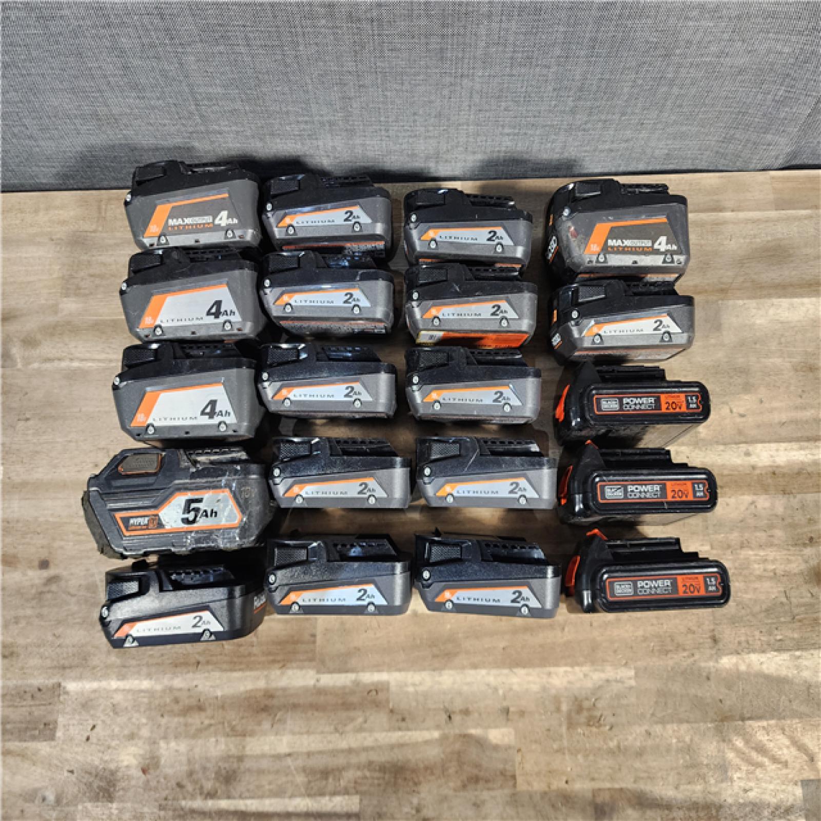 HOUSTON LOCATION - AS-IS MIXED BATTERY PACK QTY - 20