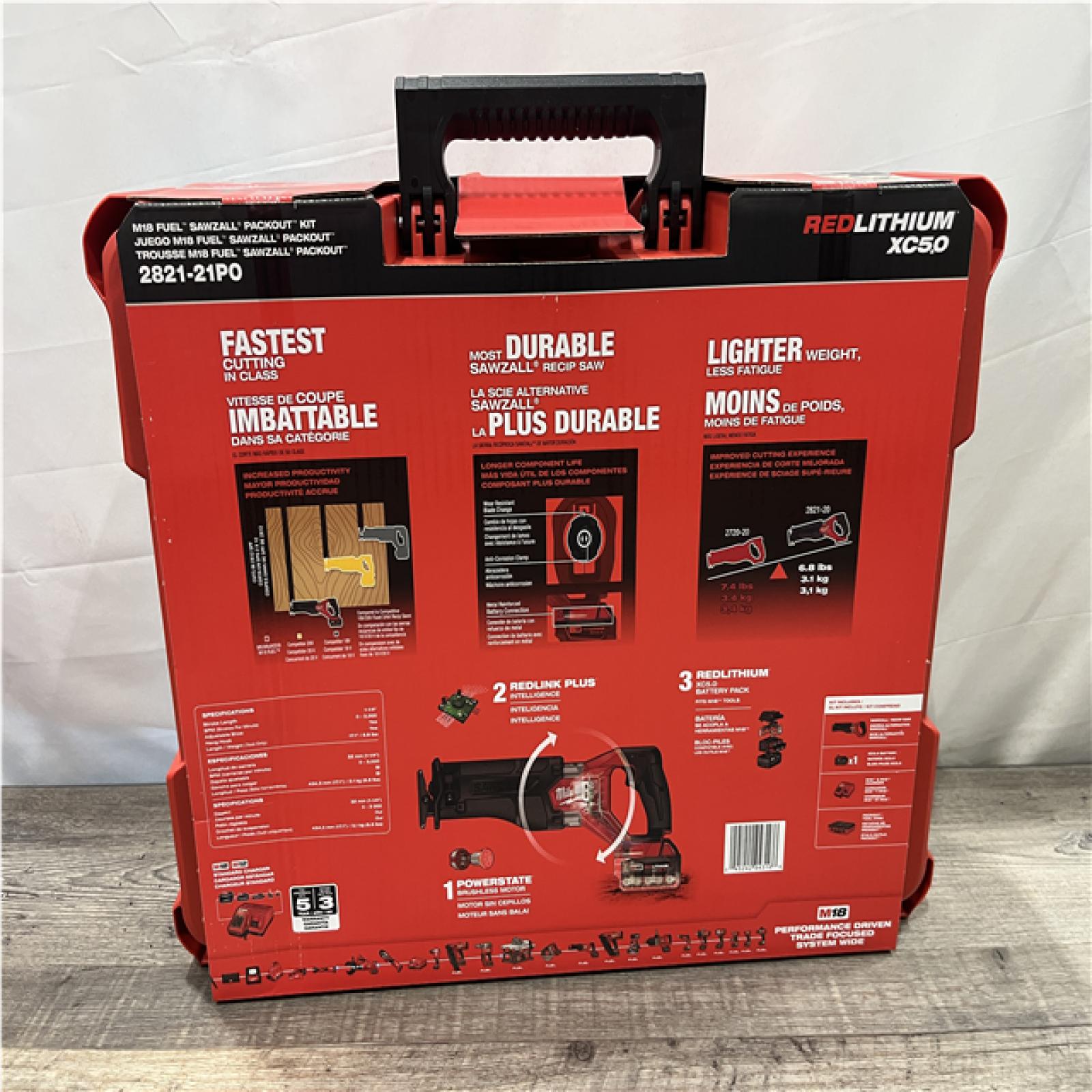 NEW - Milwaukee FUEL18V Lithium-Ion Brushless Cordless SAWZALL Reciprocating Saw Kit with PACKOUT Tool-Box