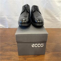 NEW! ECCO Queenstown Plain-toe Derby Leather Shoe - Black - SZ 9