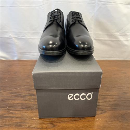 NEW! ECCO Queenstown Plain-toe Derby Leather Shoe - Black - SZ 9