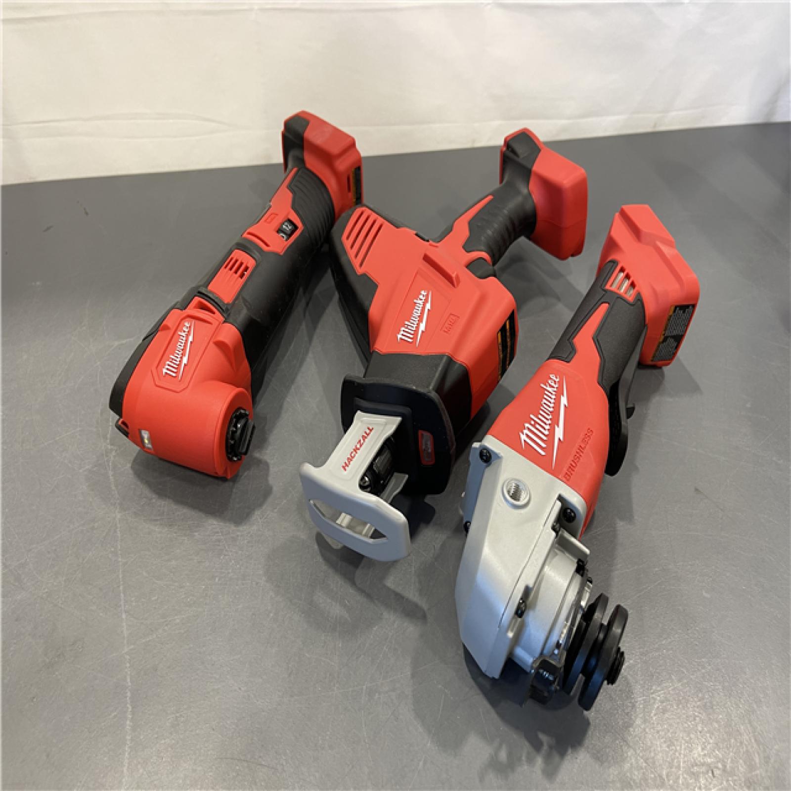 AS-IS - Milwaukee M18 18V Lithium-Ion Cordless Combo Kit (8-Tool) with (3) Batteries, Charger and (2) Tool Bags