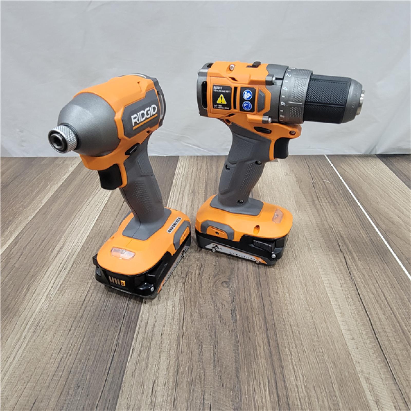 GOOD RIDGID 18V SubCompact Brushless 2-Tool Combo Kit with Drill/Driver, Impact Driver, (2) 2.0 Ah Batteries, Charger, and Tool Bag