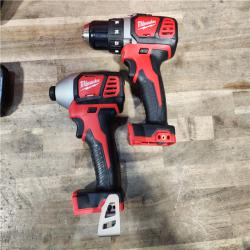 HOUSTON LOCATION - AS-IS Milwaukee 18V Cordless Brushed 2-Tool Drill/Driver and Impact Driver Kit