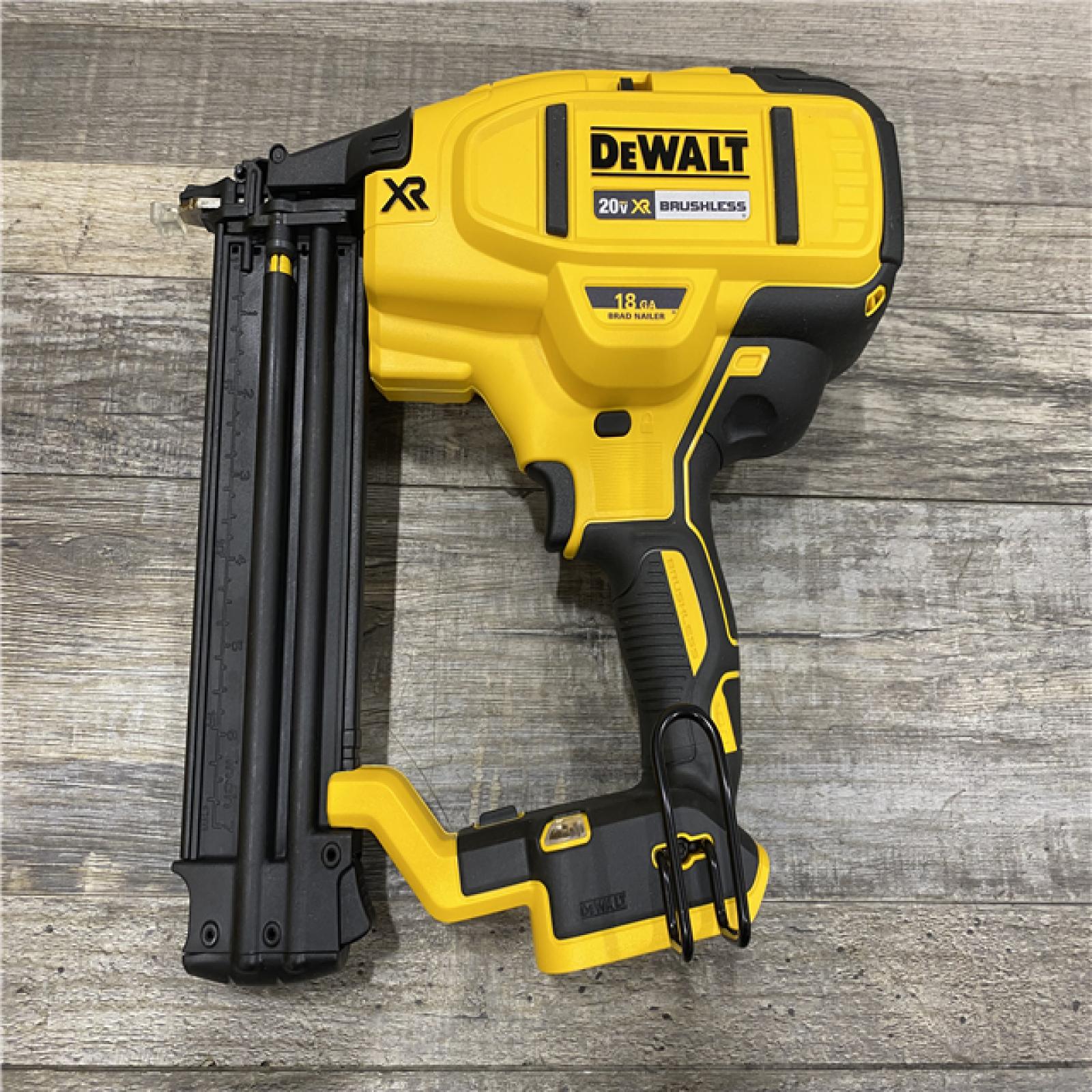 AS-IS DEWALT 20V MAX XR Lithium-Ion Electric Cordless 18-Gauge Brad Nailer (Tool Only)