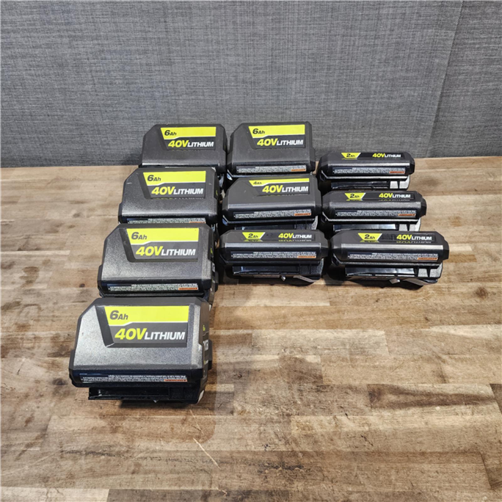 HOUSTON LOCATION - AS-IS RYOBI BATTERY PACK QTY - 10
