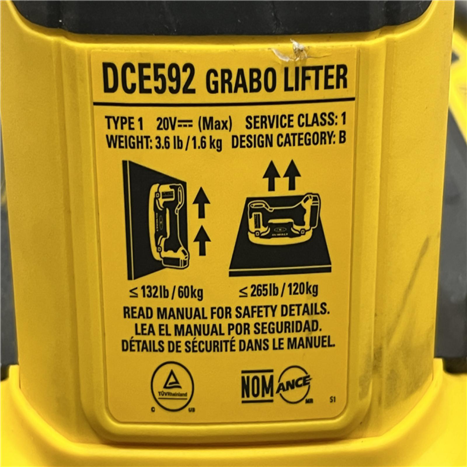 AS-IS DEWALT 20-Volt Max Cordless GRABO Lifter (Tool Only)