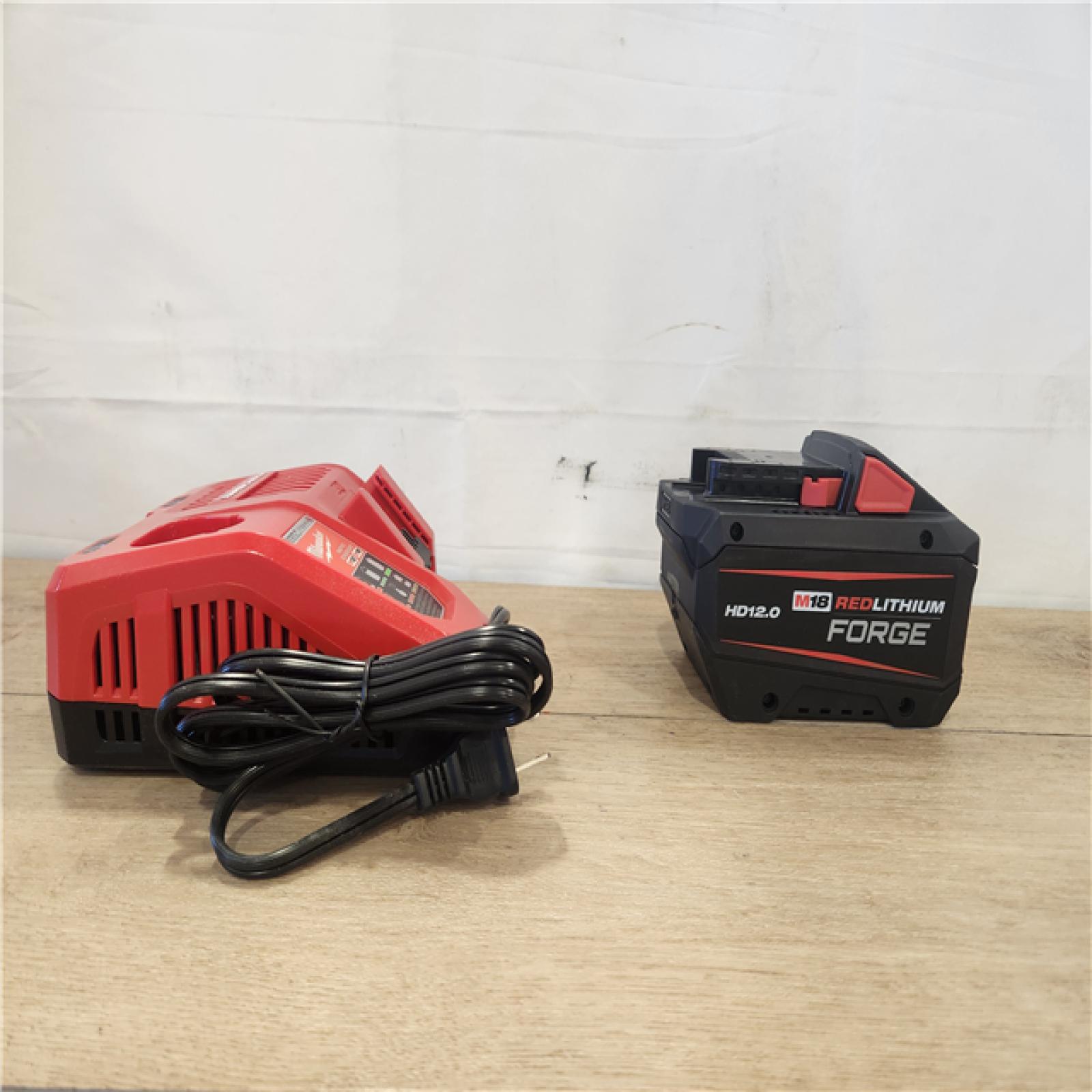 AS-IS- Milwaukee 18-Volt Lithium-Ion REDLITHIUM FORGE Starter Kit with 12. 0Ah Battery and Charger