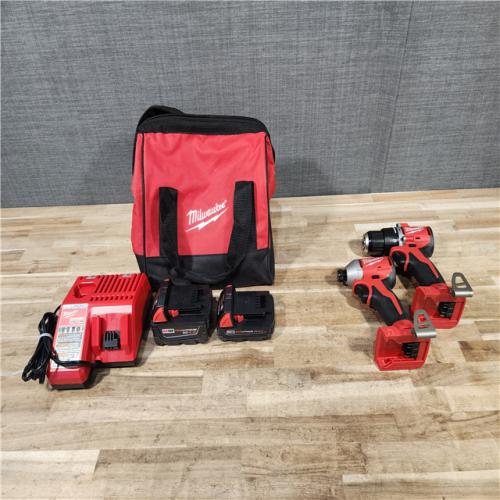 HOUSTON LOCATION - AS-IS Milwaukee 18-Volt Lithium-Ion Brushless Cordless Compact Hammer Drill/Impact Combo Kit