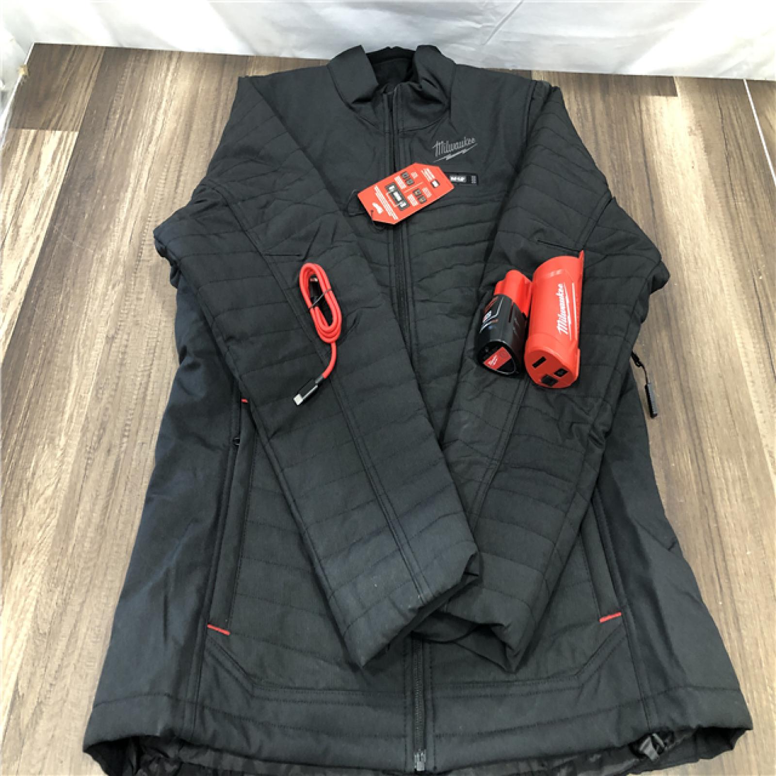 AS-IS Milwaukee Women's Medium 12-Volt Lithium-Ion Cordless AXIS Black Heated Quilted Jacket Kit