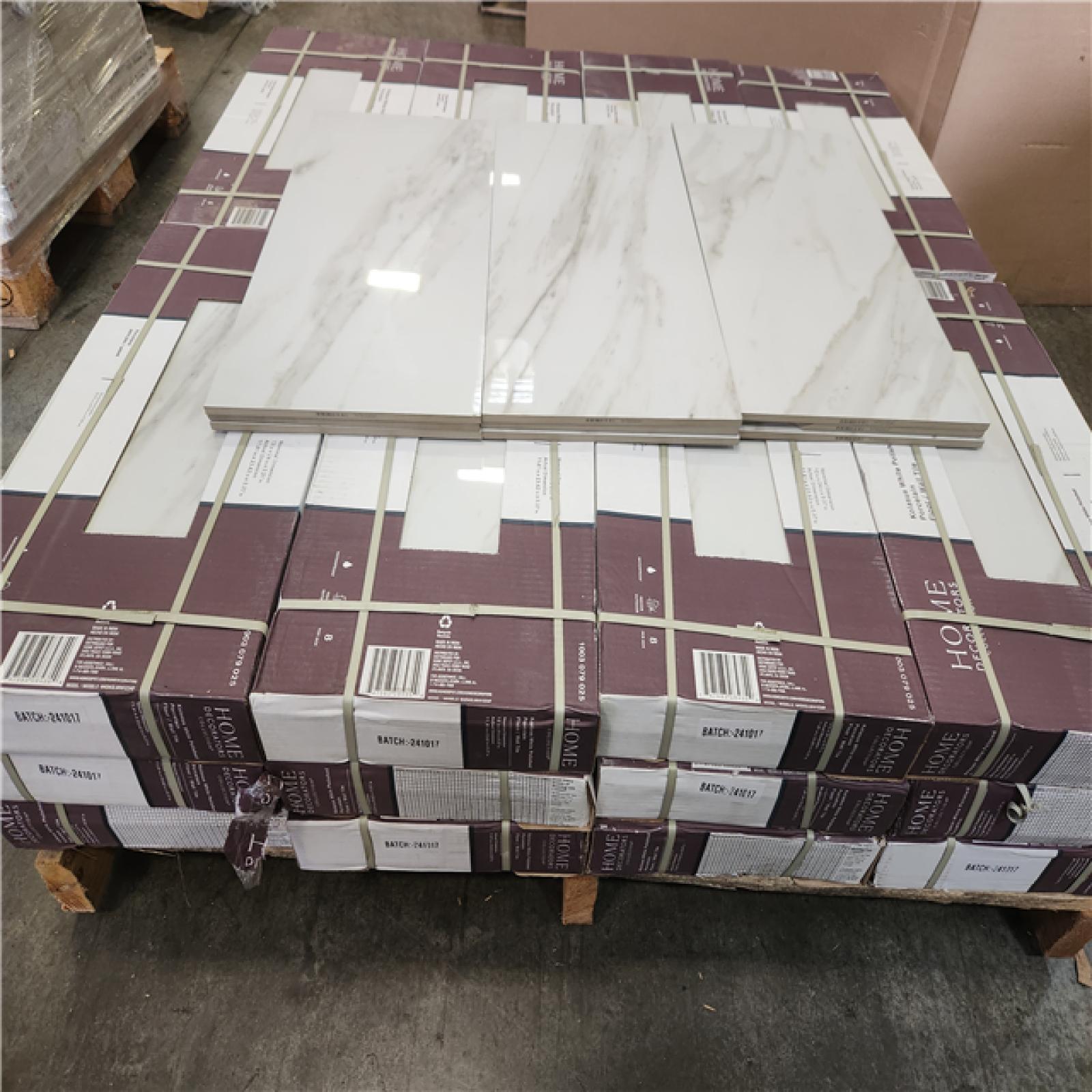 Phoenix Home Decorators Collection Kolasus White 12 in. x 24 in. Polished Porcelain Marble Look Floor and Wall Tile (384 sq. ft./24 Case)