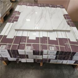 Phoenix Home Decorators Collection Kolasus White 12 in. x 24 in. Polished Porcelain Marble Look Floor and Wall Tile (384 sq. ft./24 Case)