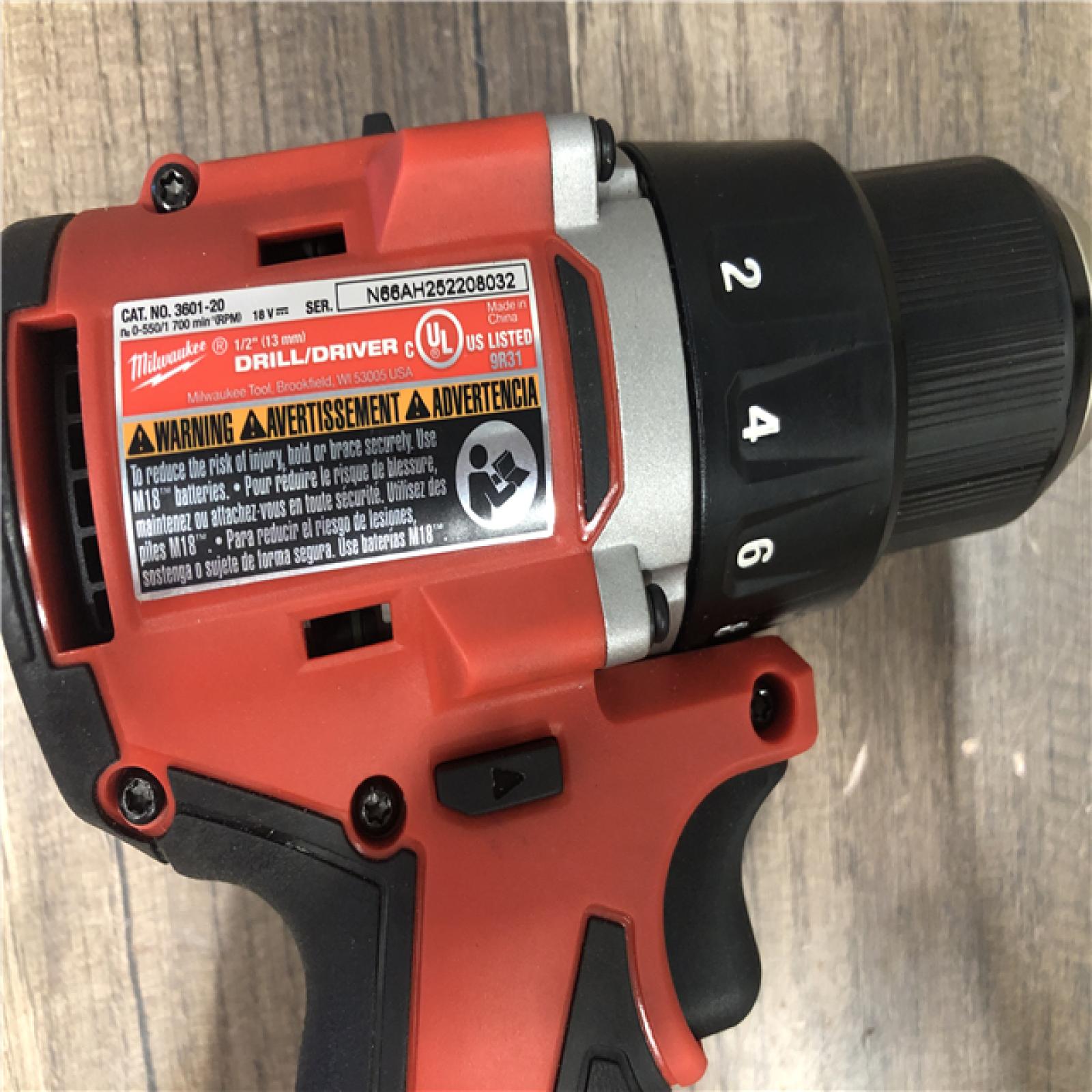 AS-IS Milwaukee 18V Lithium-Ion Brushless Cordless 1/2 in. Compact Drill/Driver (Tool-Only)
