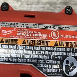 AS-IS Milwaukee 18V Lithium-Ion Brushless Cordless Compact Drill/Impact Combo Kit