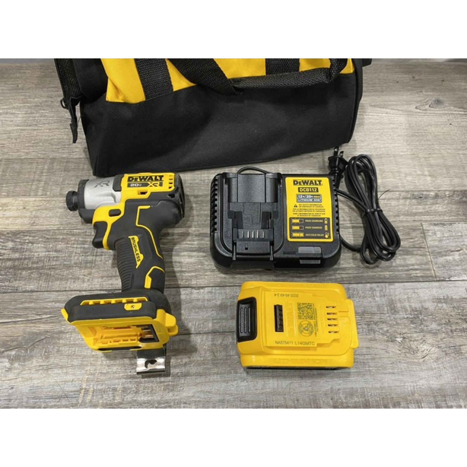 AS-IS DEWALT 20-Volt Maximum XR Lithium-Ion Cordless Brushless 1/4 in. 3-Speed Impact Driver Kit