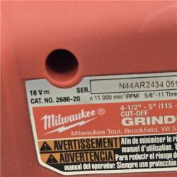 AS-IS Milwaukee 2686-20 18V Cordless 4.5 /5  Grinder (Tool Only)