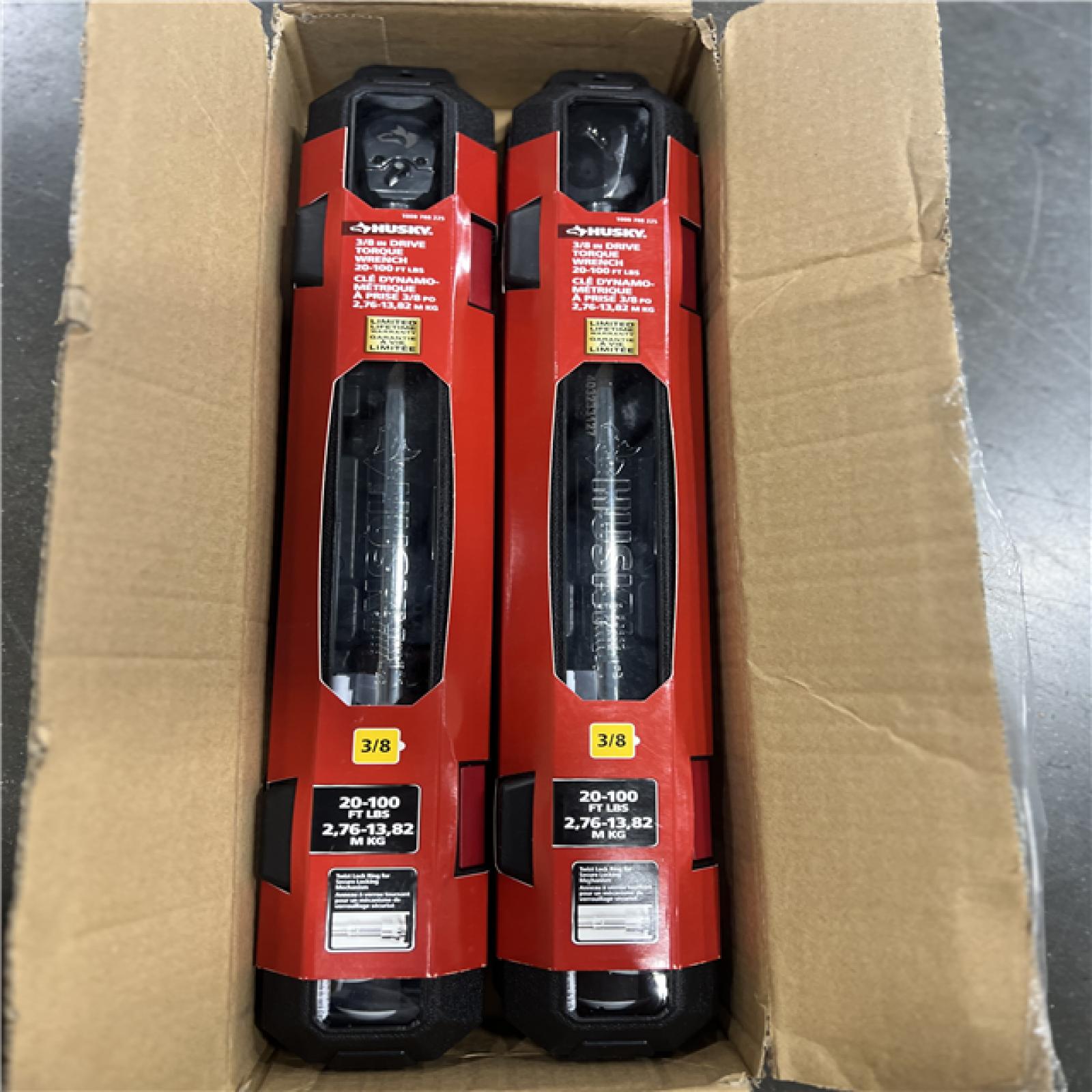 NEW! - Husky 3/8 in. Drive Torque Wrench 20 ft./lbs. to 100 ft./lbs - (2 UNITS)