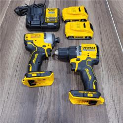 AS-IS DEWALT ATOMIC 20-Volt MAX Lithium-Ion Cordless Combo Kit (2-Tool) with (2) 2.0Ah Batteries, Charger and Bag